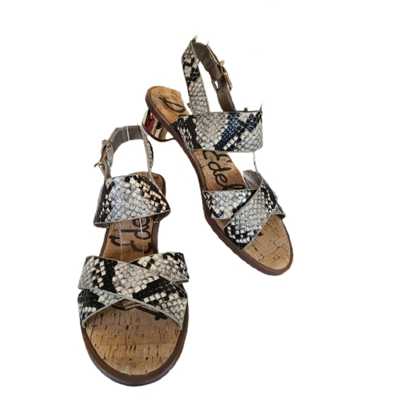 SAM EDELMAN TEEN PUTTY REPTILE SANDALS - Picture 5 of 6